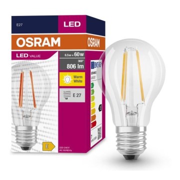 LED Lamp FILAMENT A60 E27/6,5W/230V 2700K - Osram