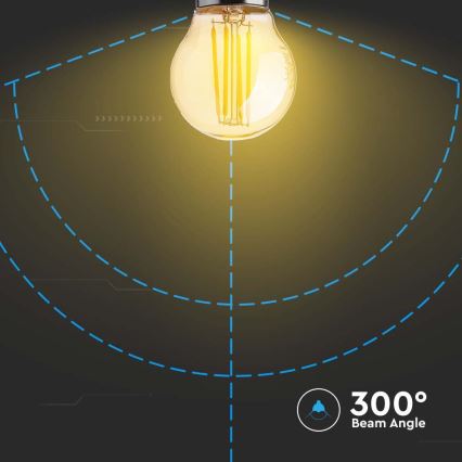 LED Lamp FILAMENT AMBER G45 E27/4W/230V 2200K