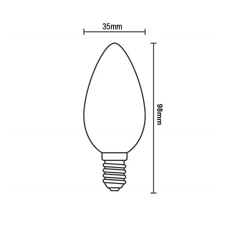 LED Lamp WHITE FILAMENT C35 E14/4,5W/230V 4000K