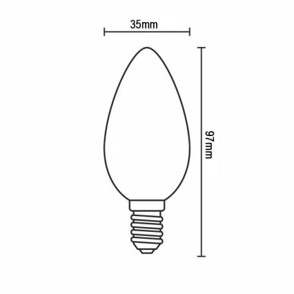 LED Lamp FILAMENT C35 E14/4W/230V 3000K