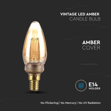 LED Lamp FILAMENT E14/2W/230V 1800K Art Edition