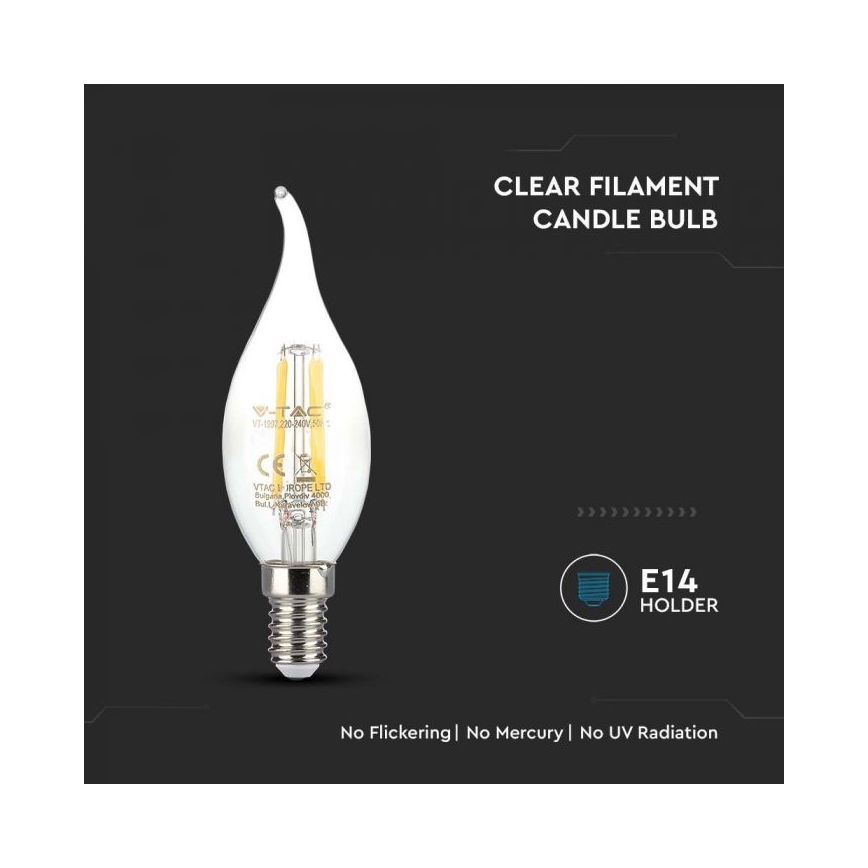 LED Lamp FILAMENT E14/4W/230V 3000K