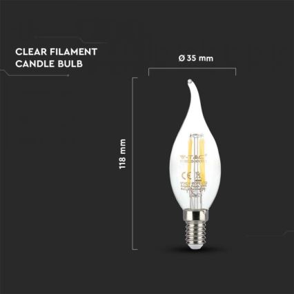 LED Lamp FILAMENT E14/4W/230V 3000K