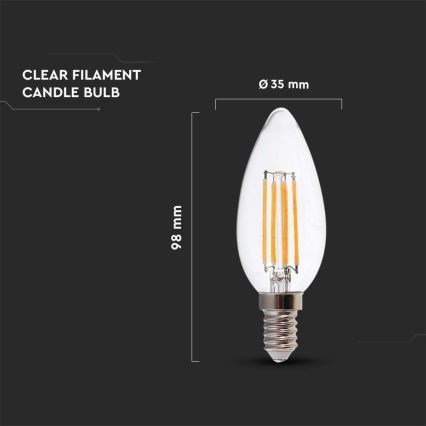 LED Lamp FILAMENT E14/5,5W/230V 4000K
