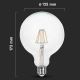 LED Lamp FILAMENT G125 E27/10W/230V 3000K