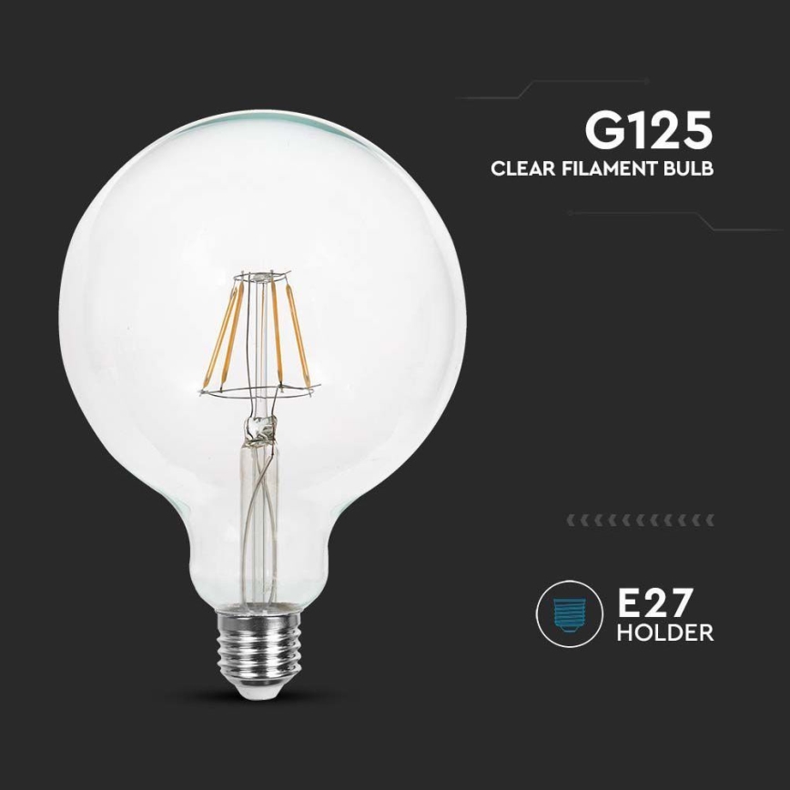 LED Lamp FILAMENT G125 E27/10W/230V 4000K