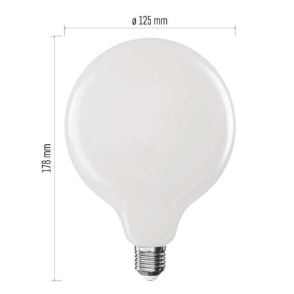 LED Lamp FILAMENT G125 E27/18W/230V 2700K