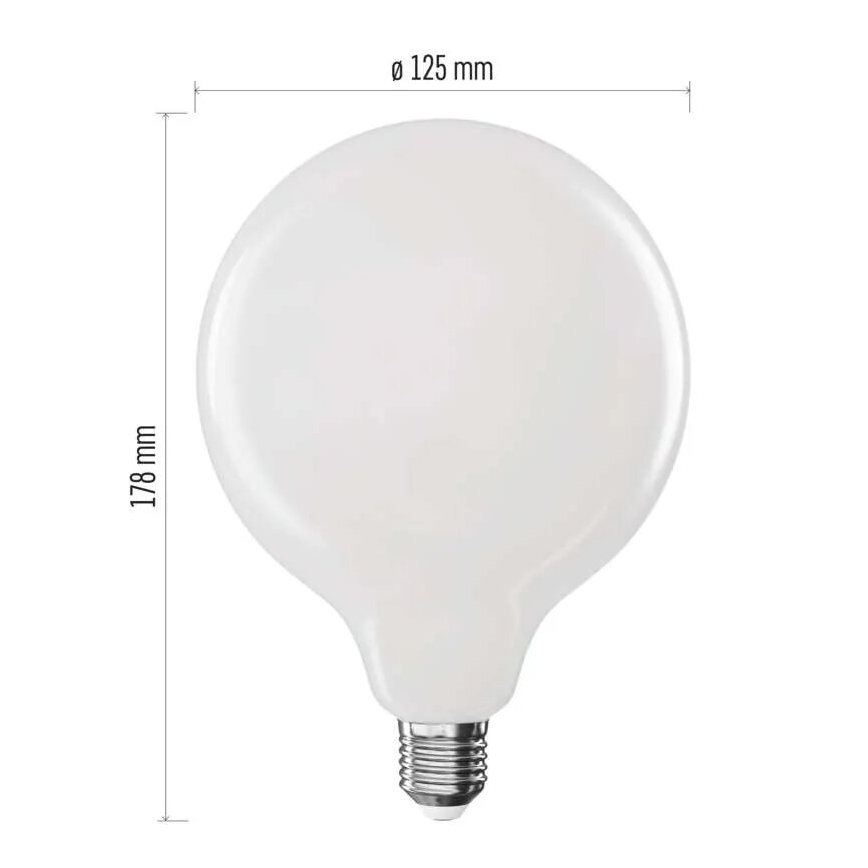LED Lamp FILAMENT G125 E27/18W/230V 2700K