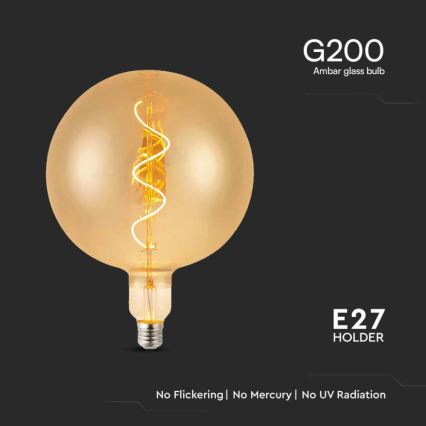 LED Lamp FILAMENT G200 E27/4W/230V 2700K