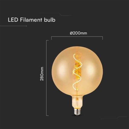 LED Lamp FILAMENT G200 E27/4W/230V 2700K