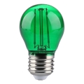 LED Lamp FILAMENT G45 E27/2W/230V groen