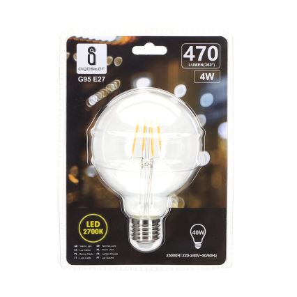 LED Lamp FILAMENT G95 E27/4W/230V 2700K - Aigostar