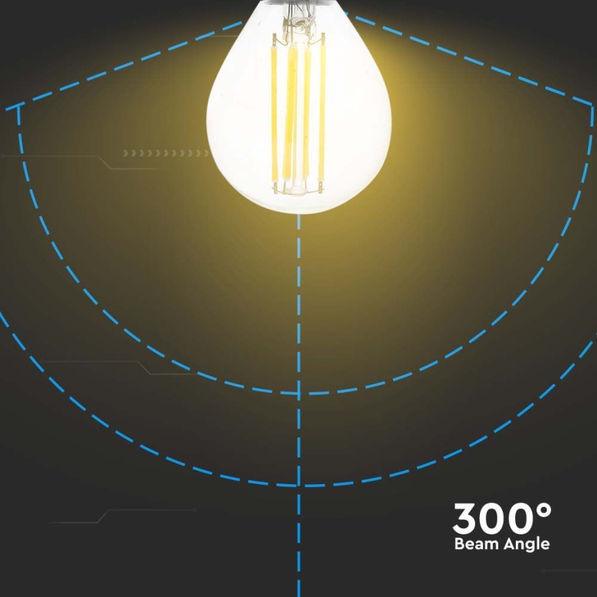 LED Lamp FILAMENT P45 E14/6W/230V 6500K