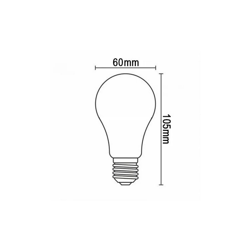 LED Lamp FILAMENT SHAPE A60 E27/4W/230V 1800K bruin