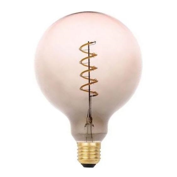 LED Lamp FILAMENT SPIRAL G125 E27/4W/230V 2000K grijs/roze