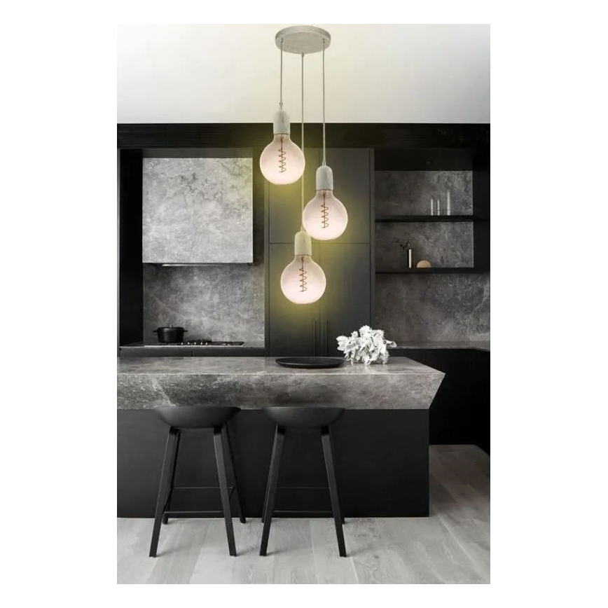 LED Lamp FILAMENT SPIRAL G125 E27/4W/230V 2000K grijs/roze