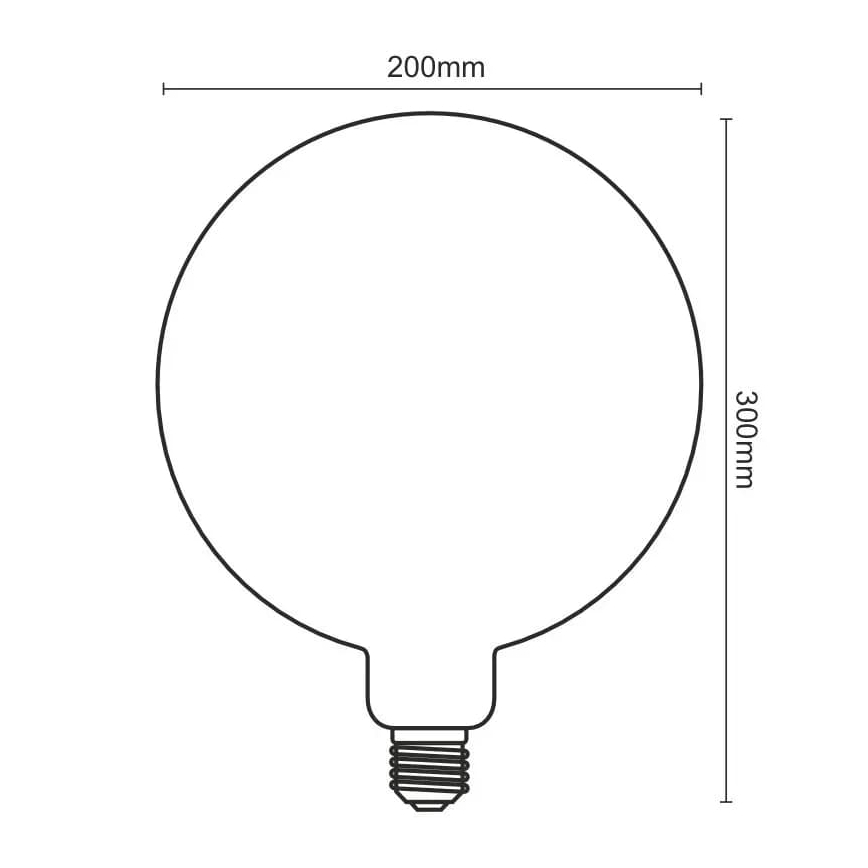 LED Lamp FILAMENT SPIRAL VINTAGE G200 E27/4W/230V 2000K