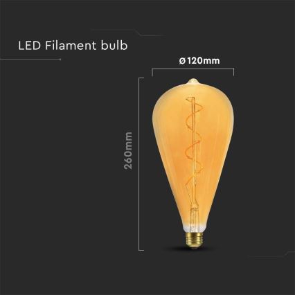 LED Lamp FILAMENT ST120 E27/4W/230V 2700K