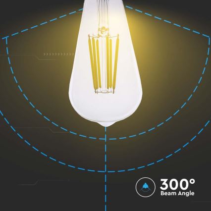 LED Lamp FILAMENT ST64 E27/4W/230V 3000K Energieklasse A