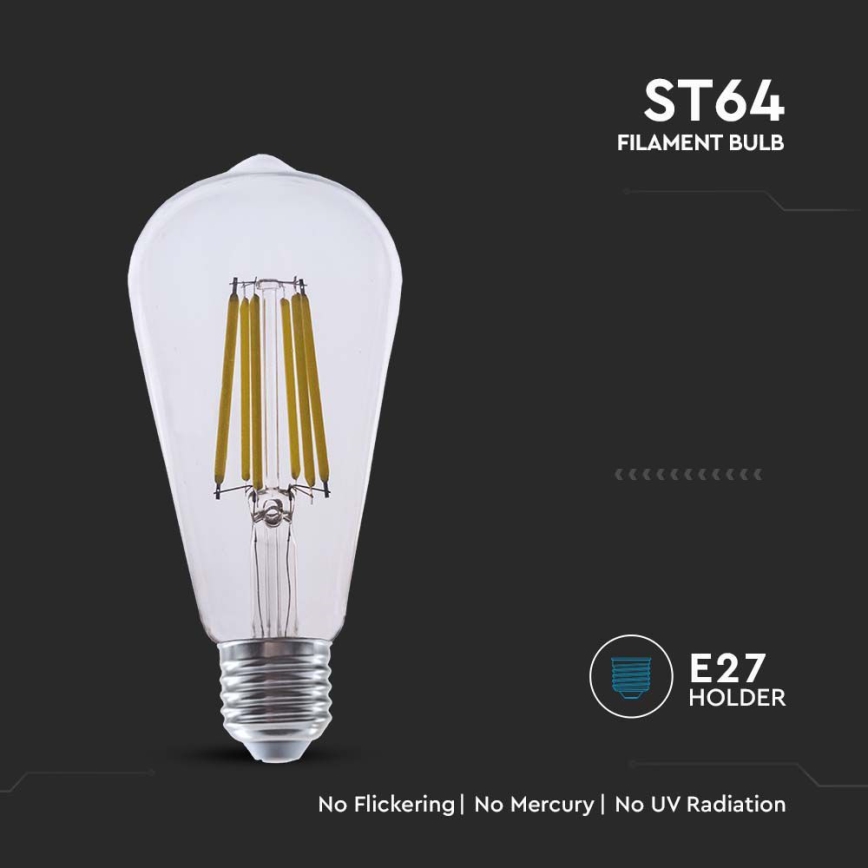 LED Lamp FILAMENT ST64 E27/4W/230V 3000K Energieklasse A