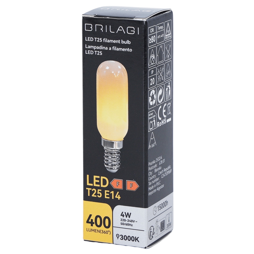 LED-lamp FILAMENT T25 E14/4W/230V 3000K - BRILAGI