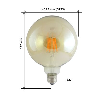 LED Lamp FILAMENT VINTAGE E27/10W/230V 2000K