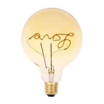 LED Lamp FILAMENT VINTAGE LOVE G125 E27/2W/230V 2000K