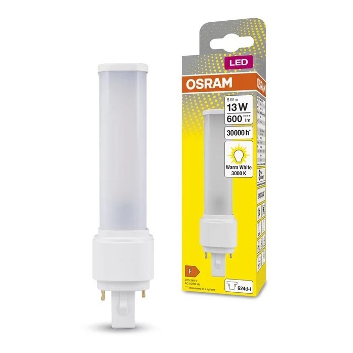 LED Lamp G24D-1/6W/230V 3000K - Osram