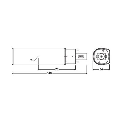 LED Lamp G24D-1/6W/230V 3000K - Osram