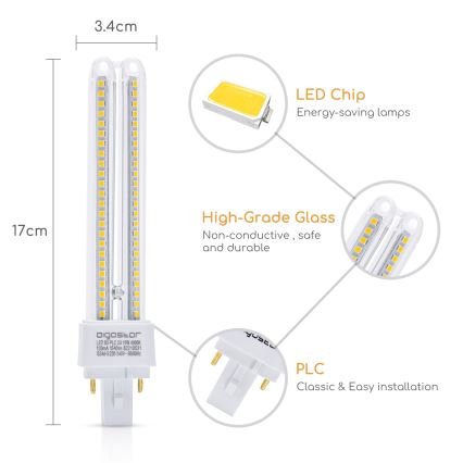 LED Lamp G24D-3/15W/230V 4000K - Aigostar