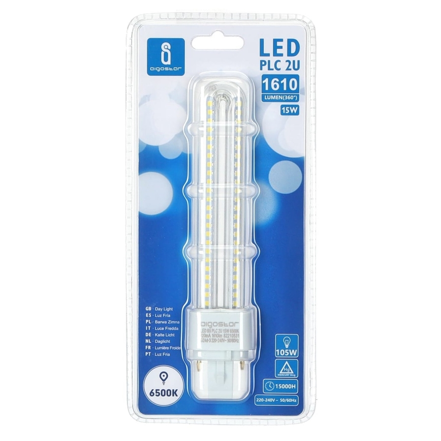 LED Lamp G24D-3/15W/230V 6500K - Aigostar