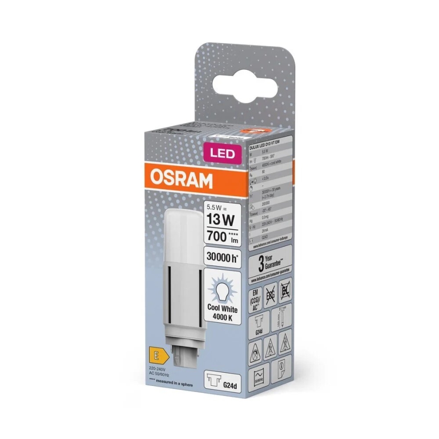 LED Lamp G24d/5,5W/230V 4000K - Osram