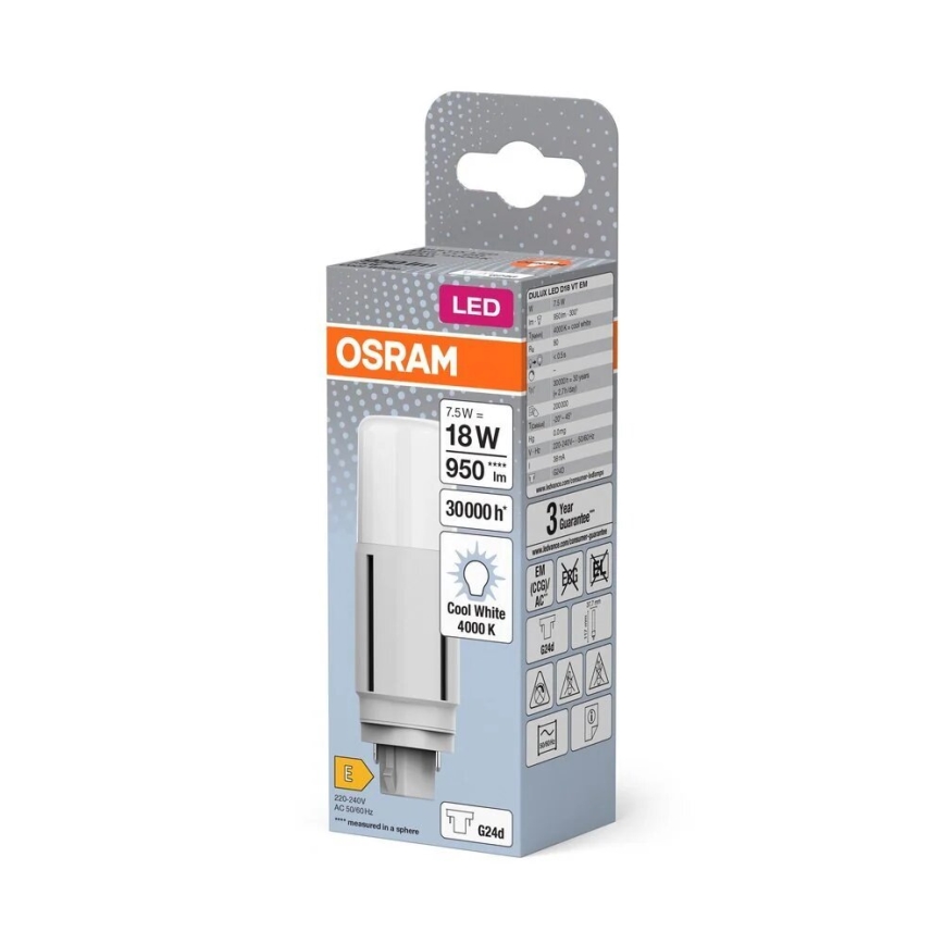 LED Lamp G24d/7,5W/230V 4000K - Osram