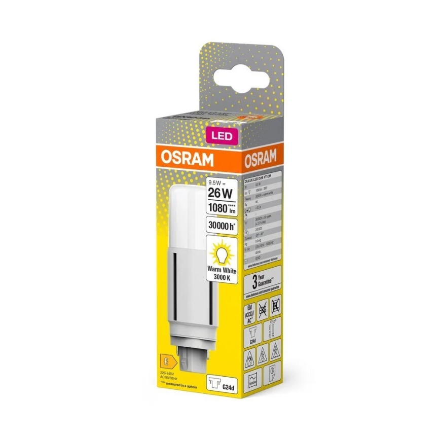 LED Lamp G24d/9,5W/230V 3000K - Osram