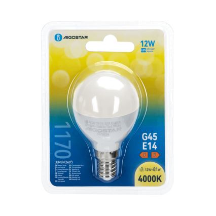LED-lamp G45 E14/12W/230V 4000K - Aigostar