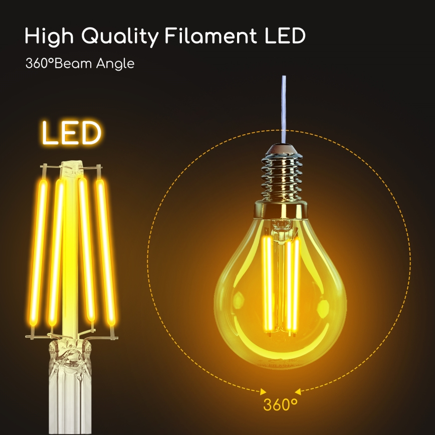 LED Lamp G45 E14/4W/230V 2700K - Aigostar
