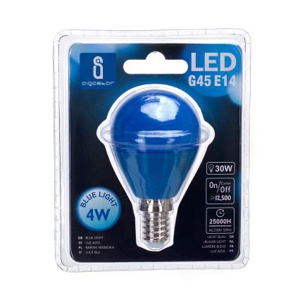 LED Lamp G45 E14/4W/230V blauw - Aigostar