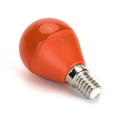 LED Lamp G45 E14/4W/230V oranje - Aigostar