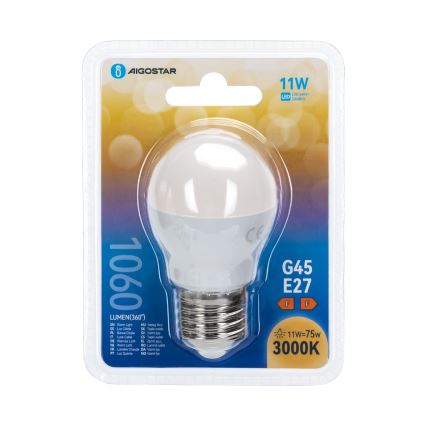 LED-lamp G45 E27/11W/230V 3000K - Aigostar