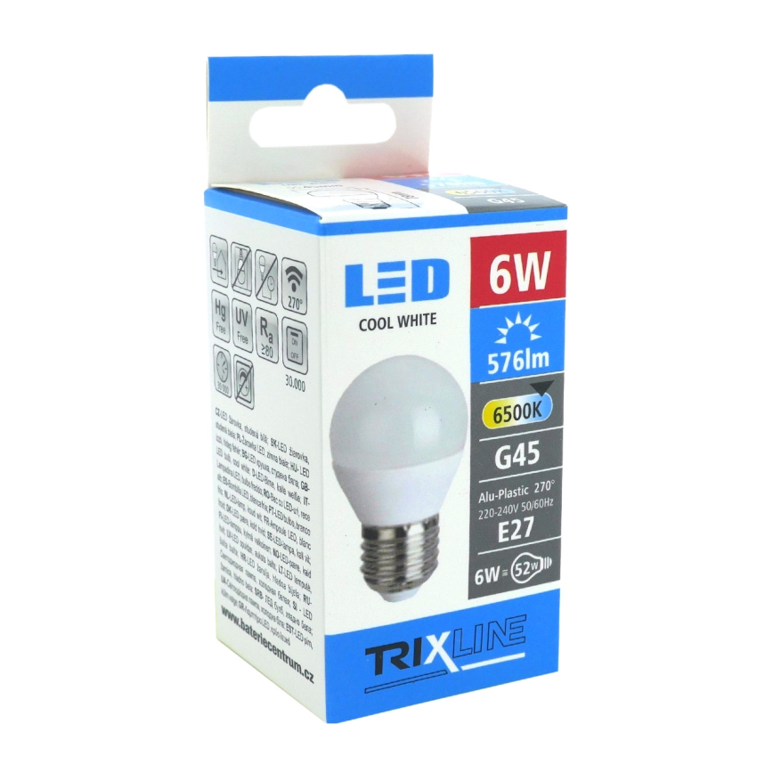 LED Lamp G45 E27/6W/230V 6500K