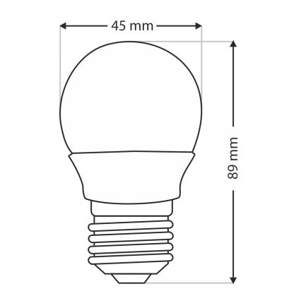 LED Lamp G45 E27/6W/230V 6500K
