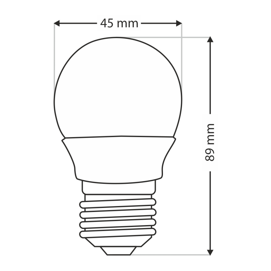LED Lamp G45 E27/6W/230V 6500K