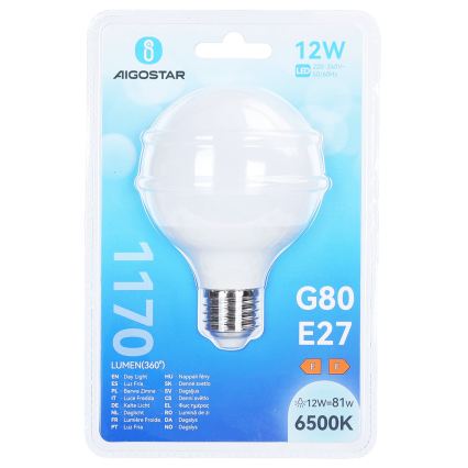 LED-lamp G80 E27/12W/230V 6500K - Aigostar