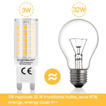 LED Lamp G9/3W/230V 3000K - Aigostar