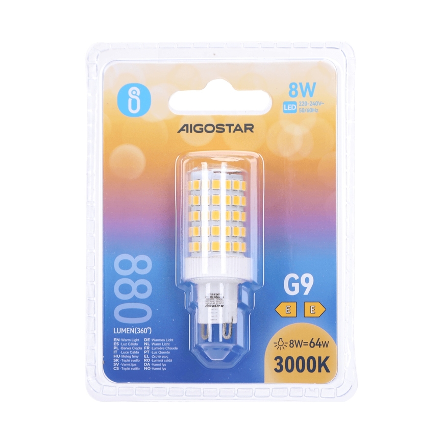 LED-lamp G9/8W/230V 3000K - Aigostar