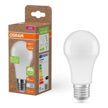 LED Lamp gemaakt van gerecycled plastic A100 E27/14W/230V 4000K - Osram