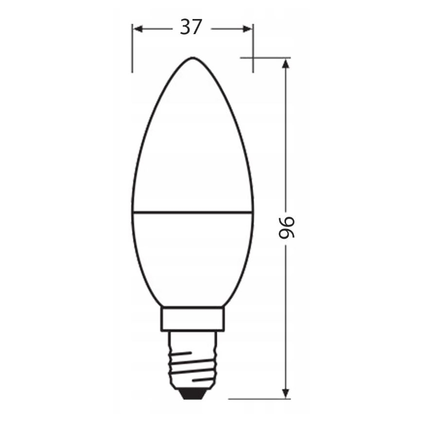 LED Lamp gemaakt van gerecycled plastic B40 E14/4,9W/230V 2700K - Ledvance