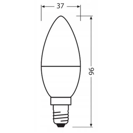 LED Lamp gemaakt van gerecycled plastic B40 E14/4,9W/230V 4000K - Ledvance