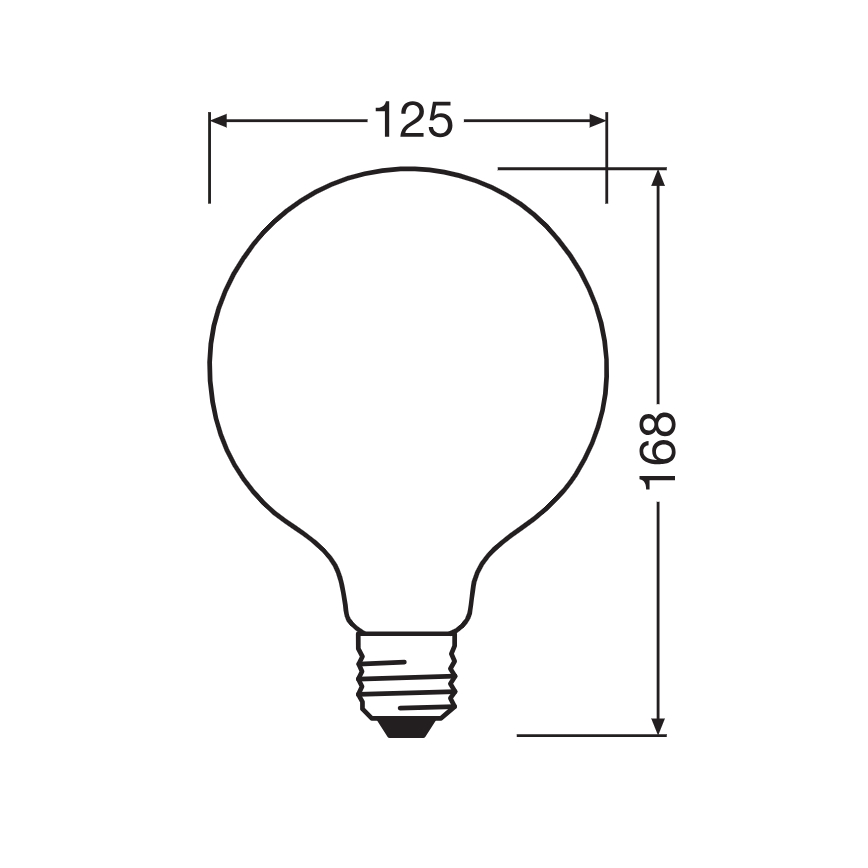 LED-lamp GLOBE CLASSIC FILAMENT G125 E27/11,6W/230V 4000K - Ledvance
