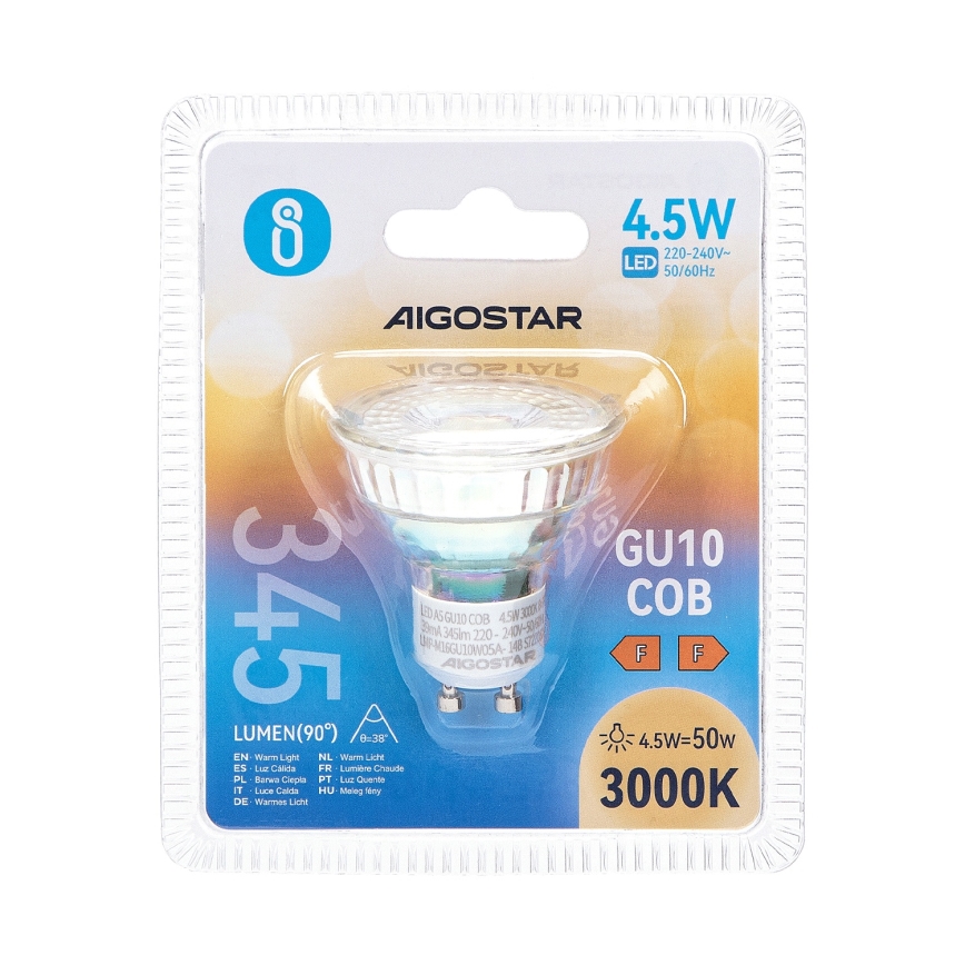 LED Lamp GU10/4,5W/230V 3000K - Aigostar